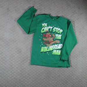 Medium Youth Graphic Christmas Tee "You Can't Stop The Ninjabread Man"